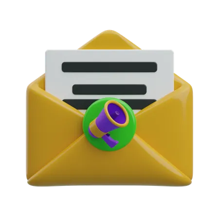 Marketing de email  3D Icon