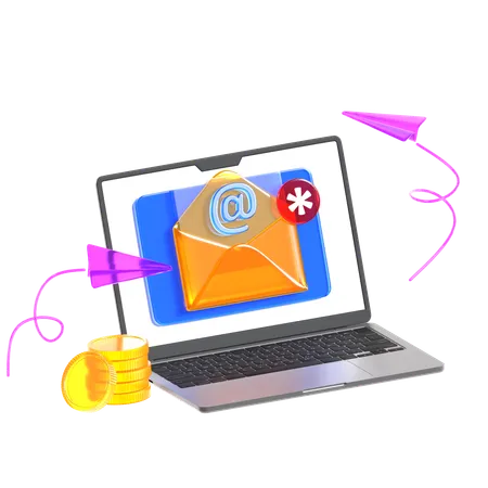 E-Mail Marketing  3D Illustration