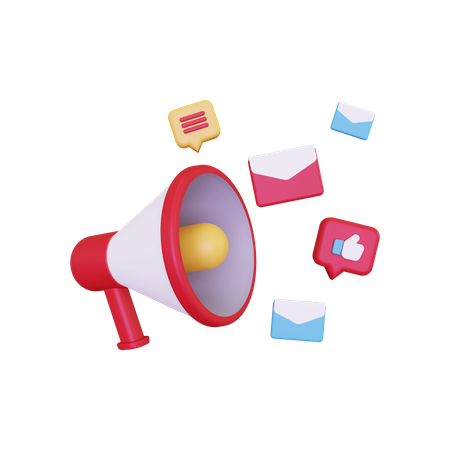 E-Mail Marketing  3D Illustration