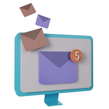 E-Mail Marketing  3D Illustration