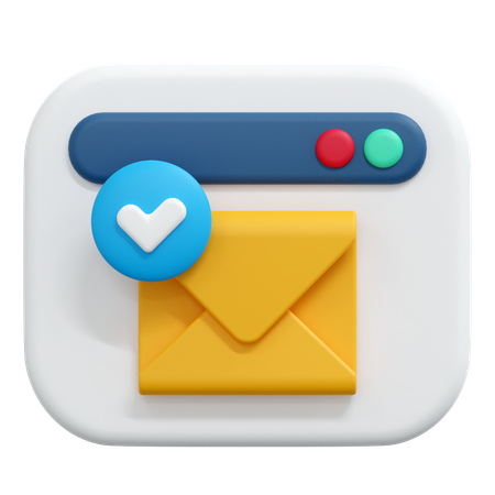 E-Mail-Nachricht prüfen  3D Icon