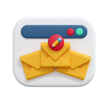 E-Mail-Nachricht bearbeiten  3D Icon