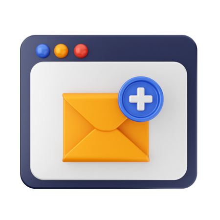 E-Mail-Nachricht hinzufügen  3D Icon