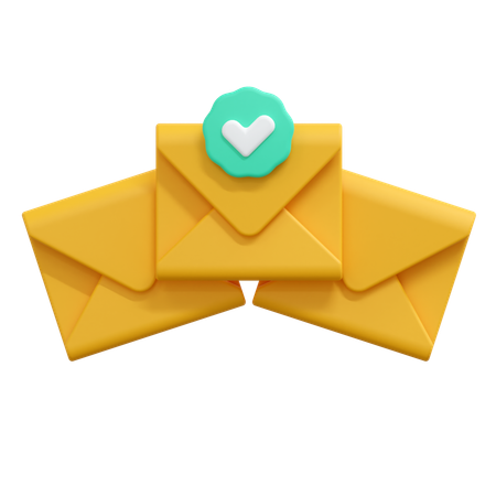 E-Mail-Nachricht bestätigen  3D Icon