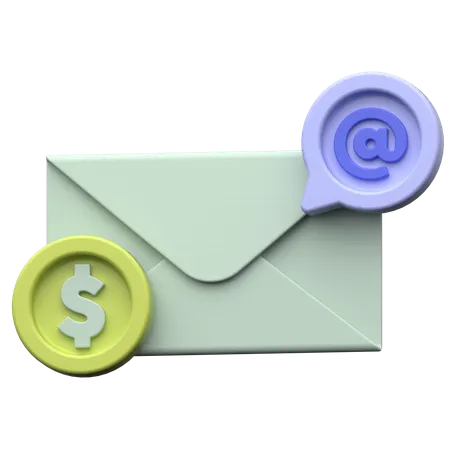 Pagamento por e-mail  3D Icon