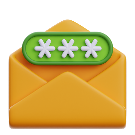 E-Mail Passwort  3D Icon