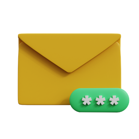 E-Mail Passwort  3D Icon