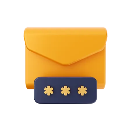 E-Mail Passwort  3D Illustration