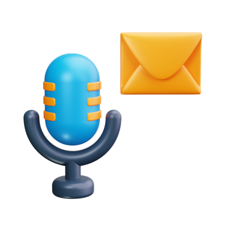 E-Mail-Podcast  3D Icon
