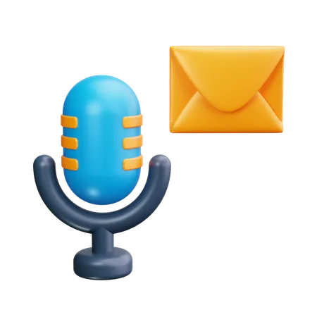 E-Mail-Podcast  3D Icon