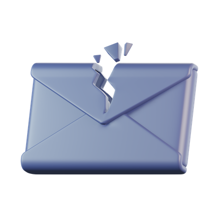 E-mail quebrado  3D Icon
