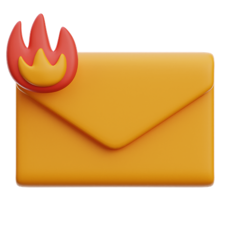 E-mail queimado  3D Icon