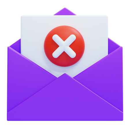 E-mail rejeitado  3D Icon