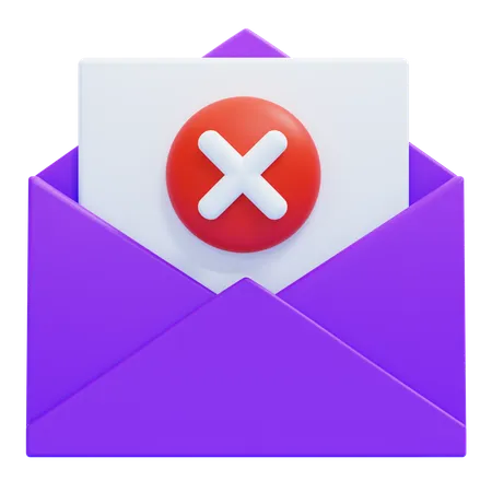 E-mail rejeitado  3D Icon