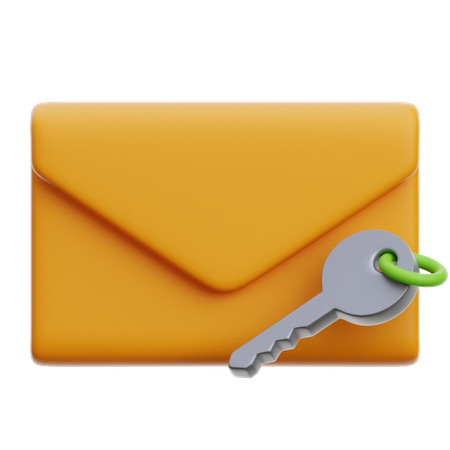 E-Mail-Schlüsselschutz  3D Icon