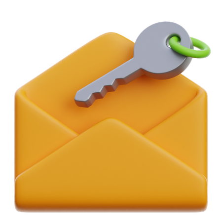 E-Mail-Schlüsselschutz  3D Icon