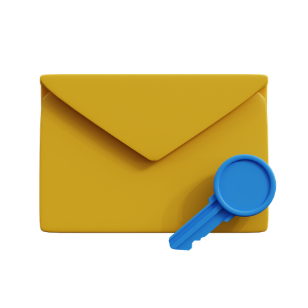 E-Mail-Schlüsselschutz  3D Icon