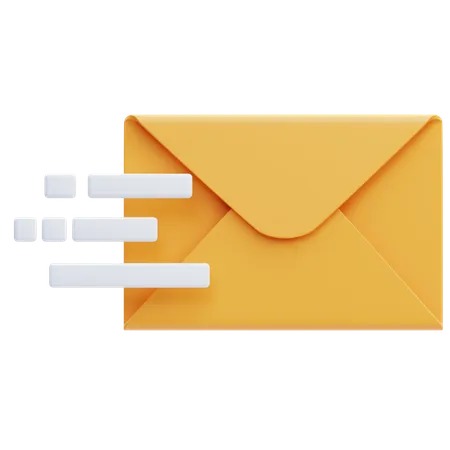 E-Mail senden Fly  3D Icon