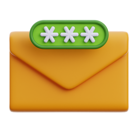 Senha do e-mail  3D Icon