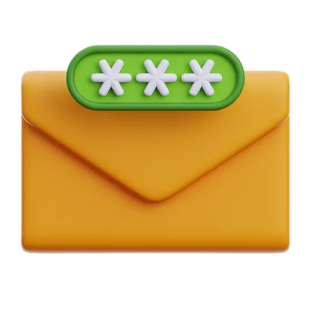 Senha do e-mail  3D Icon