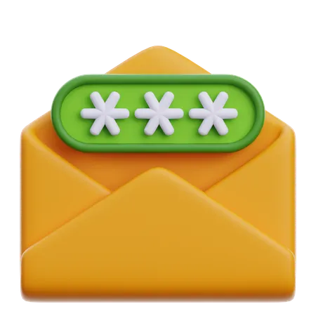 Senha do e-mail  3D Icon