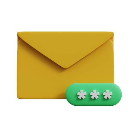 Senha do e-mail  3D Icon