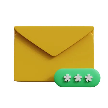 Senha do e-mail  3D Icon