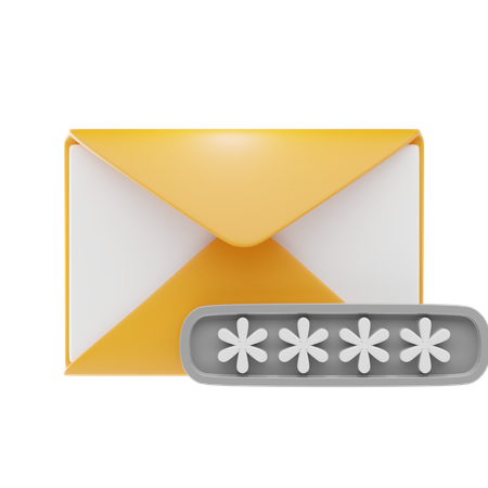 Senha do e-mail  3D Icon