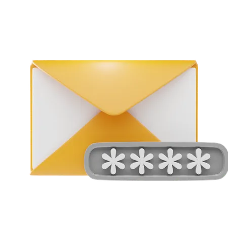 Senha do e-mail  3D Icon