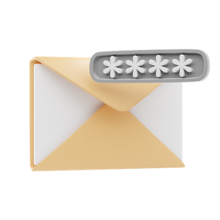 Senha do e-mail  3D Icon