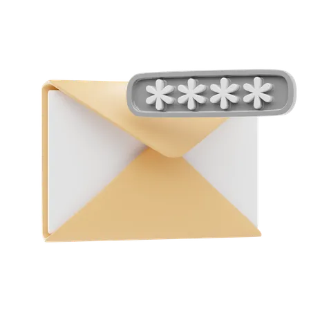 Senha do e-mail  3D Icon