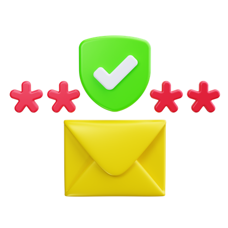 Senha do e-mail  3D Icon