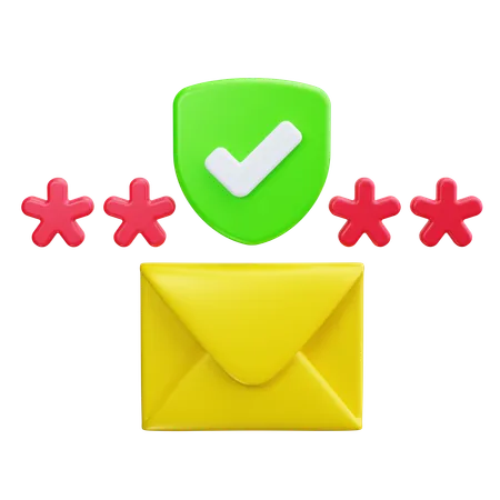 Senha do e-mail  3D Icon