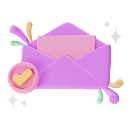 E Mail Success  3D Icon