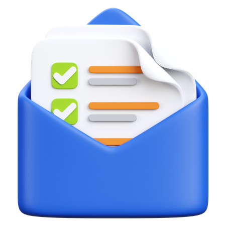 E-Mail-Umfrage  3D Icon