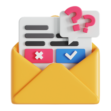 E-Mail-Umfrage  3D Icon