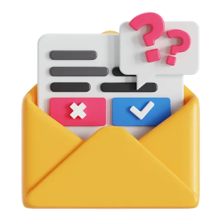 E-Mail-Umfrage  3D Icon