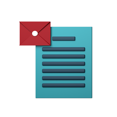 E-Mail und Datei  3D Icon