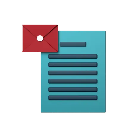 E-Mail und Datei  3D Icon