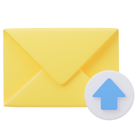 Upload de e-mail  3D Icon