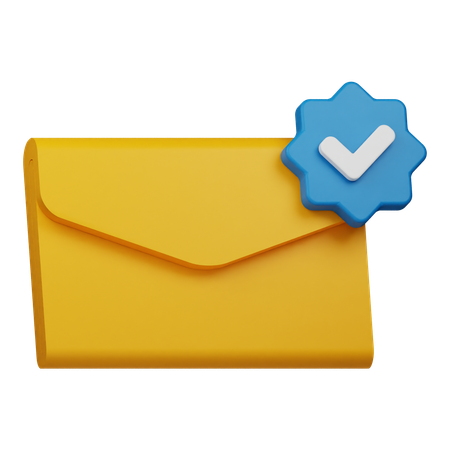 E-mail verificado  3D Icon