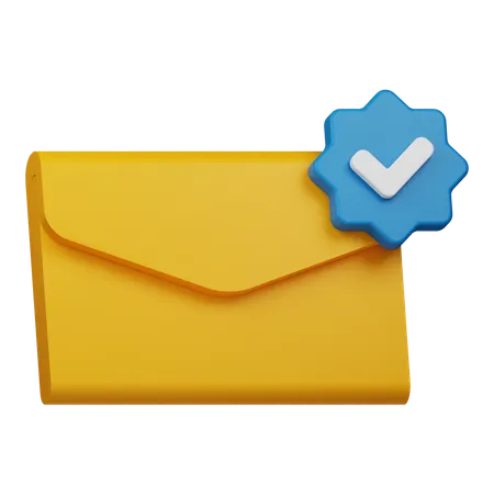 E-mail verificado  3D Icon