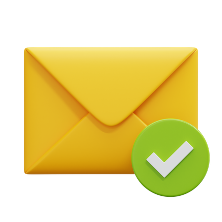 E-mail verificado  3D Icon