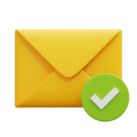 E-mail verificado  3D Icon