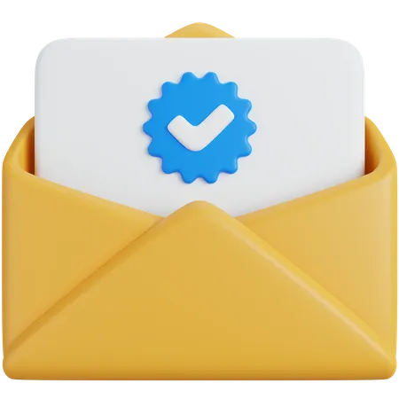 E-mail verificado  3D Icon