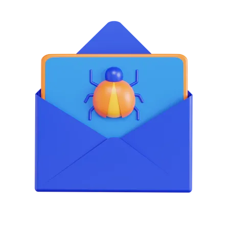 E-mail Virus  3D Icon