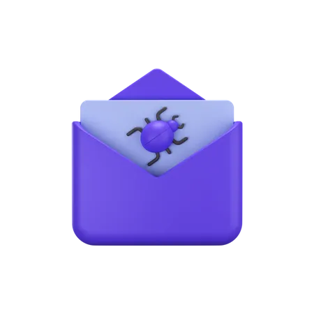 E-Mail-Virus  3D Icon