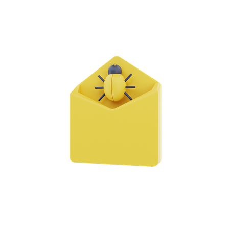 E-Mail-Virus  3D Icon