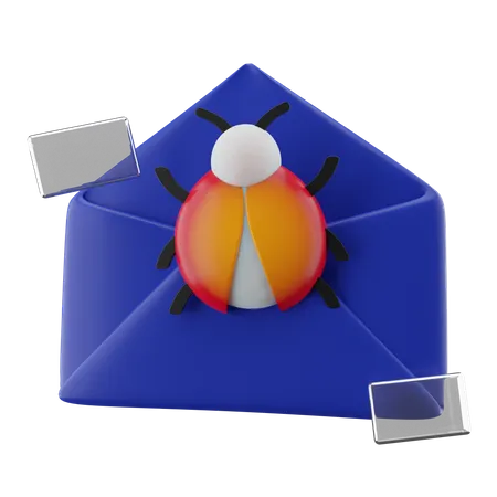 E-Mail-Virus  3D Icon