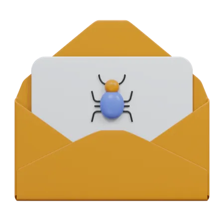 E-Mail-Virus  3D Icon